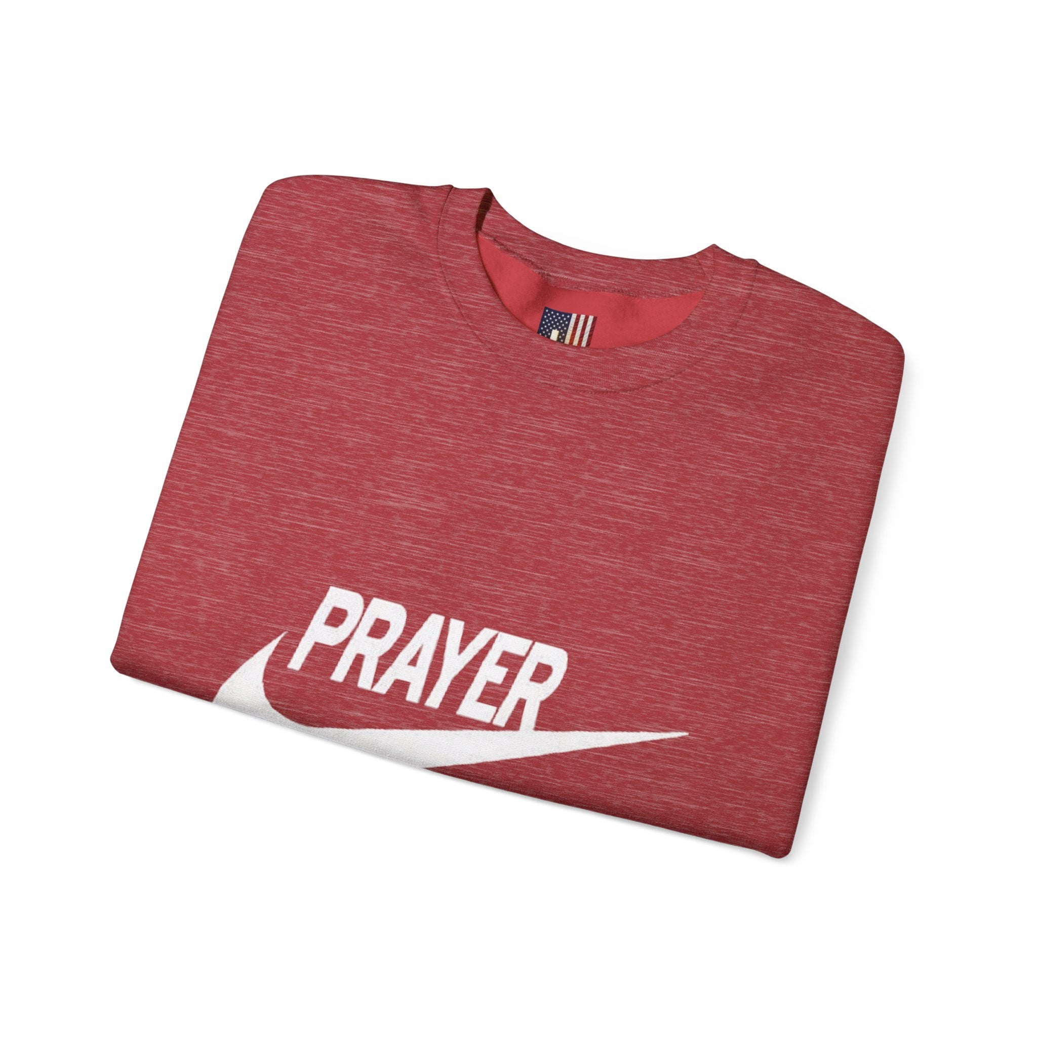Prayer Just Do It Sweatshirt - Funny Christian Nike Parody Sweatshirt - Faith Gear Printify