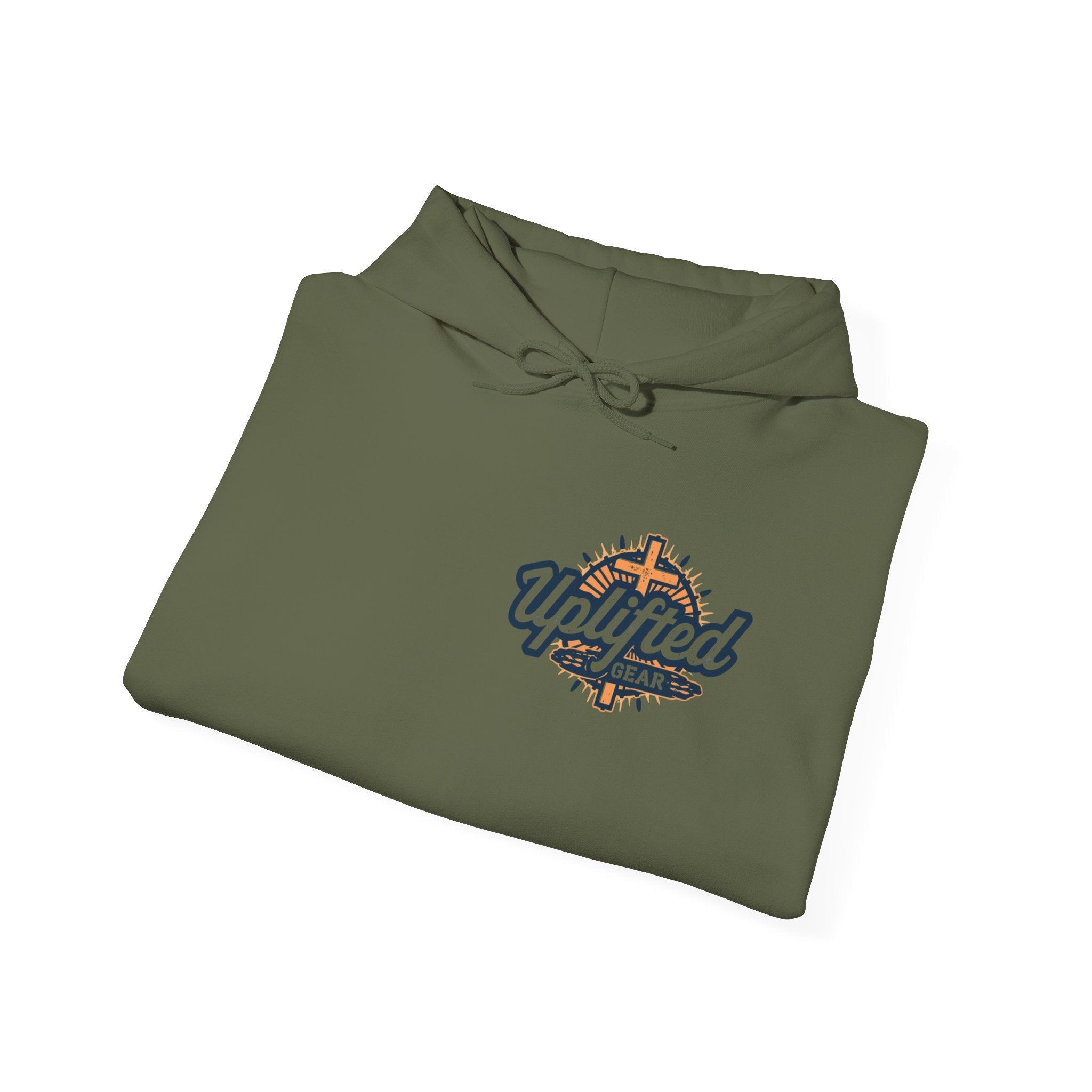 Walk by Faith Hoodie – Cross & Footprints Christian Hoodie for Cozy Inspiration Printify