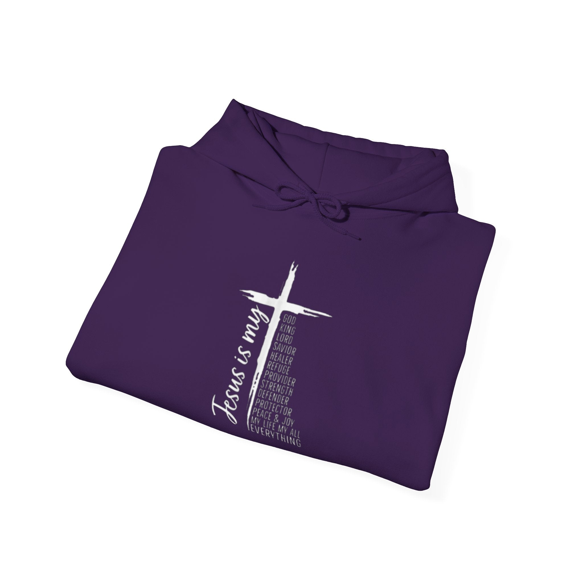 Jesus Is My Everything Hoodie – Cross List God King Lord Savior Christian Sweatshirt for Total Surrender Faith Printify