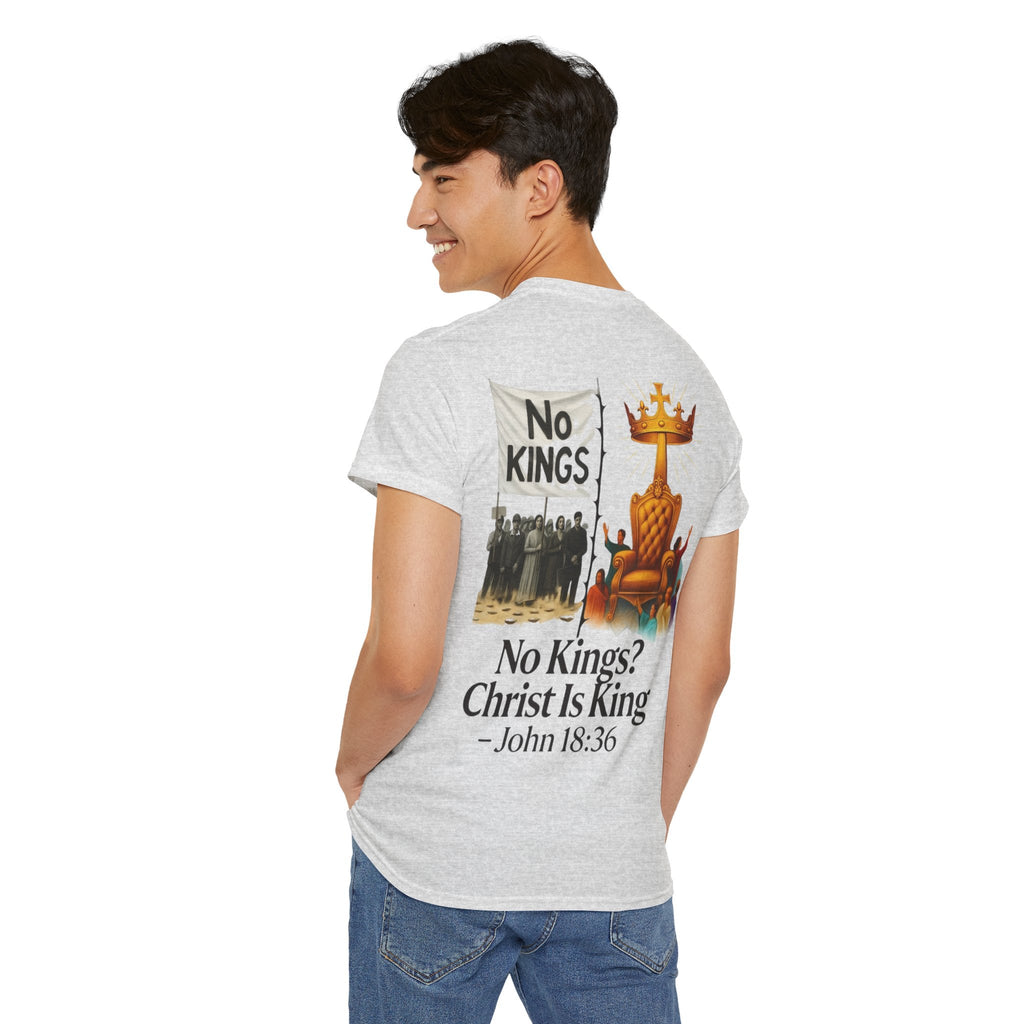No Kings? Christ is King T-Shirt – Bold Christian Faith Tee for Devoted Believers Printify