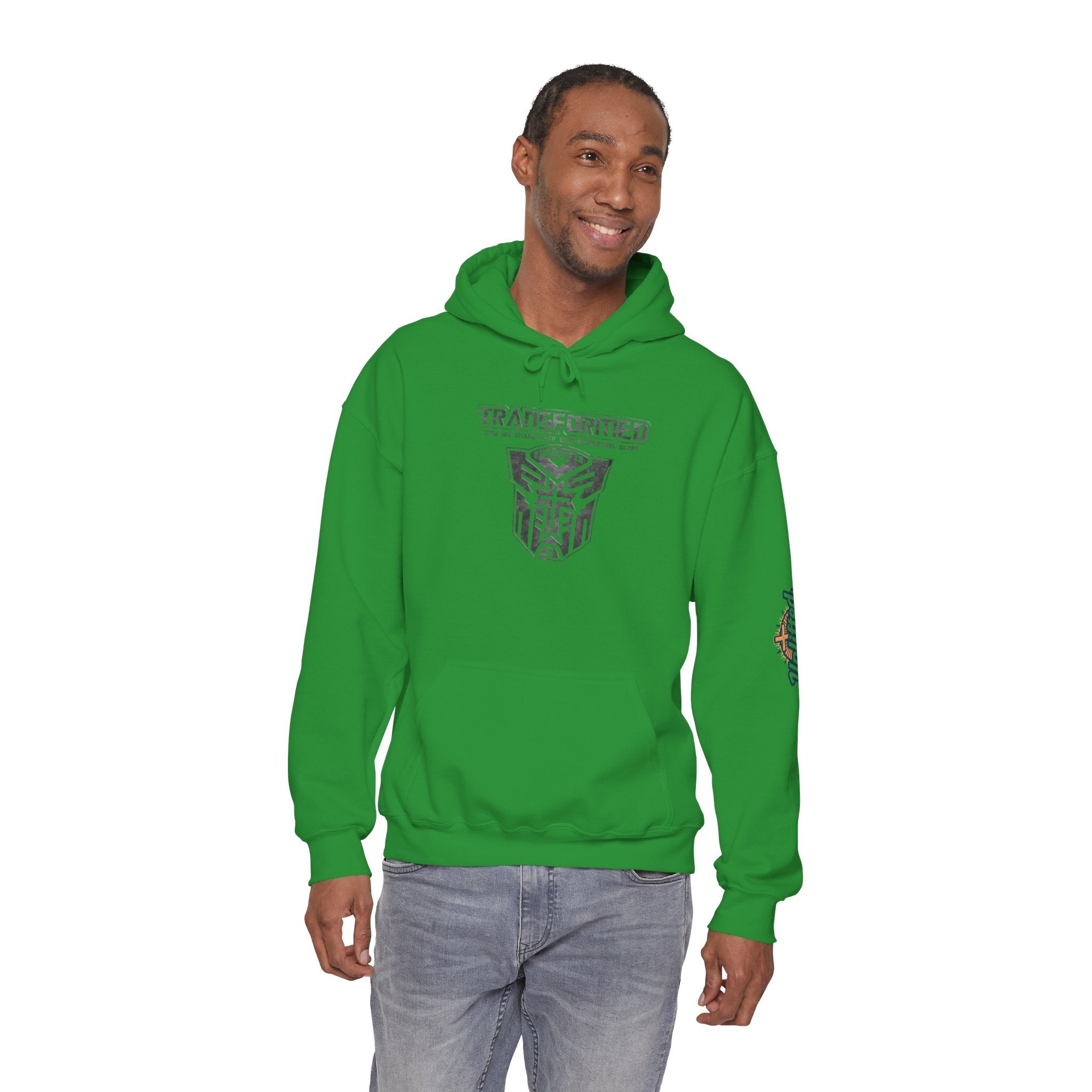 Transformer Logo Christian Hoodie | 2 Corinthians 3:18 Bible Verse Hoodie Printify