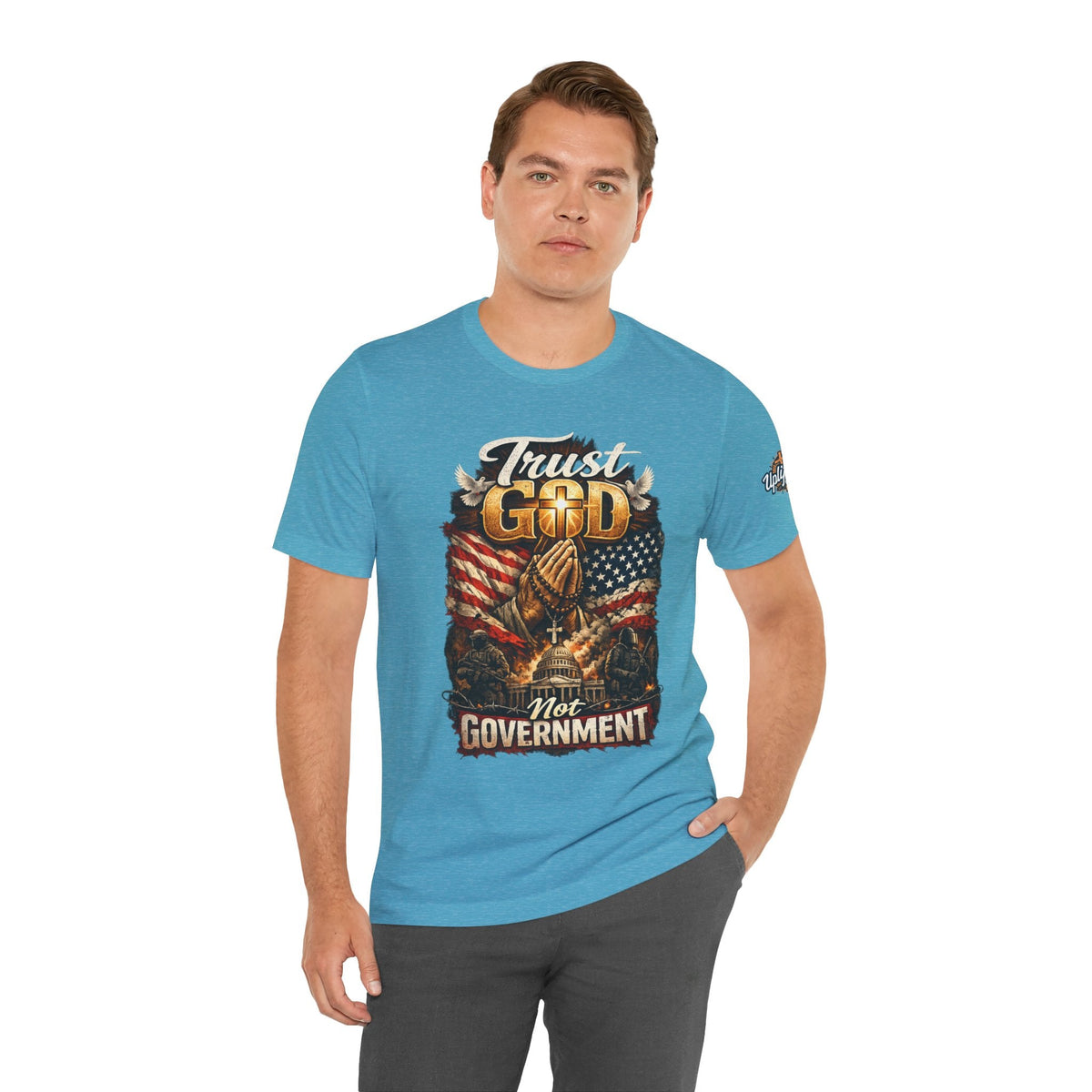 Trust God Not Government T-Shirt — Vintage Patriotic Christian Tee Printify