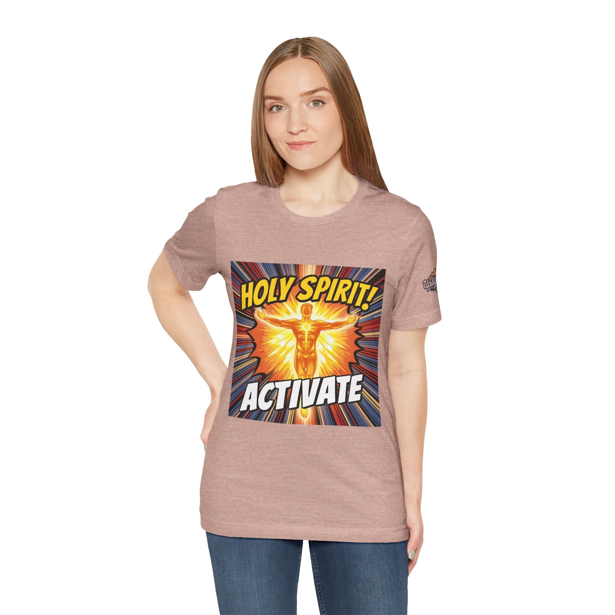 Holy Spirit Activate T-shirt – Superhero Christian T-shirt with Vibrant Power-Up Design for Faith-Fueled Boldness Printify