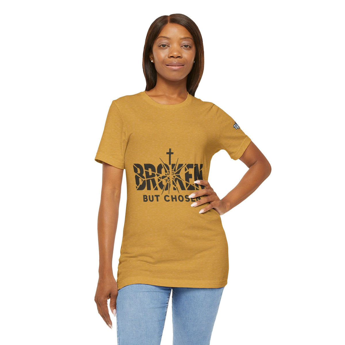 Broken But Chosen T-Shirt — Inspirational Faith Graphic Tee Printify