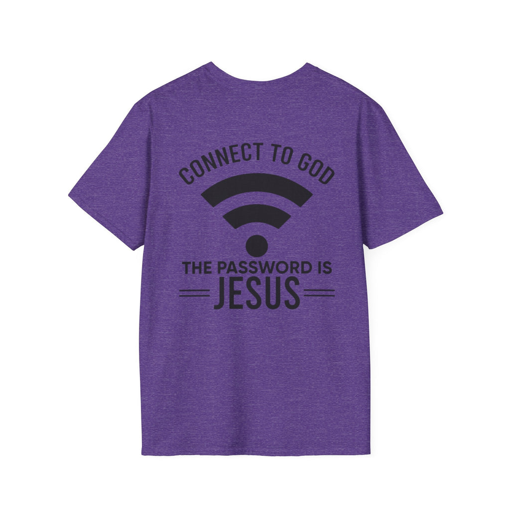 Connect to God T-shirt - WIFI Password is Jesus - Funny Christian Faith T-shirt Printify