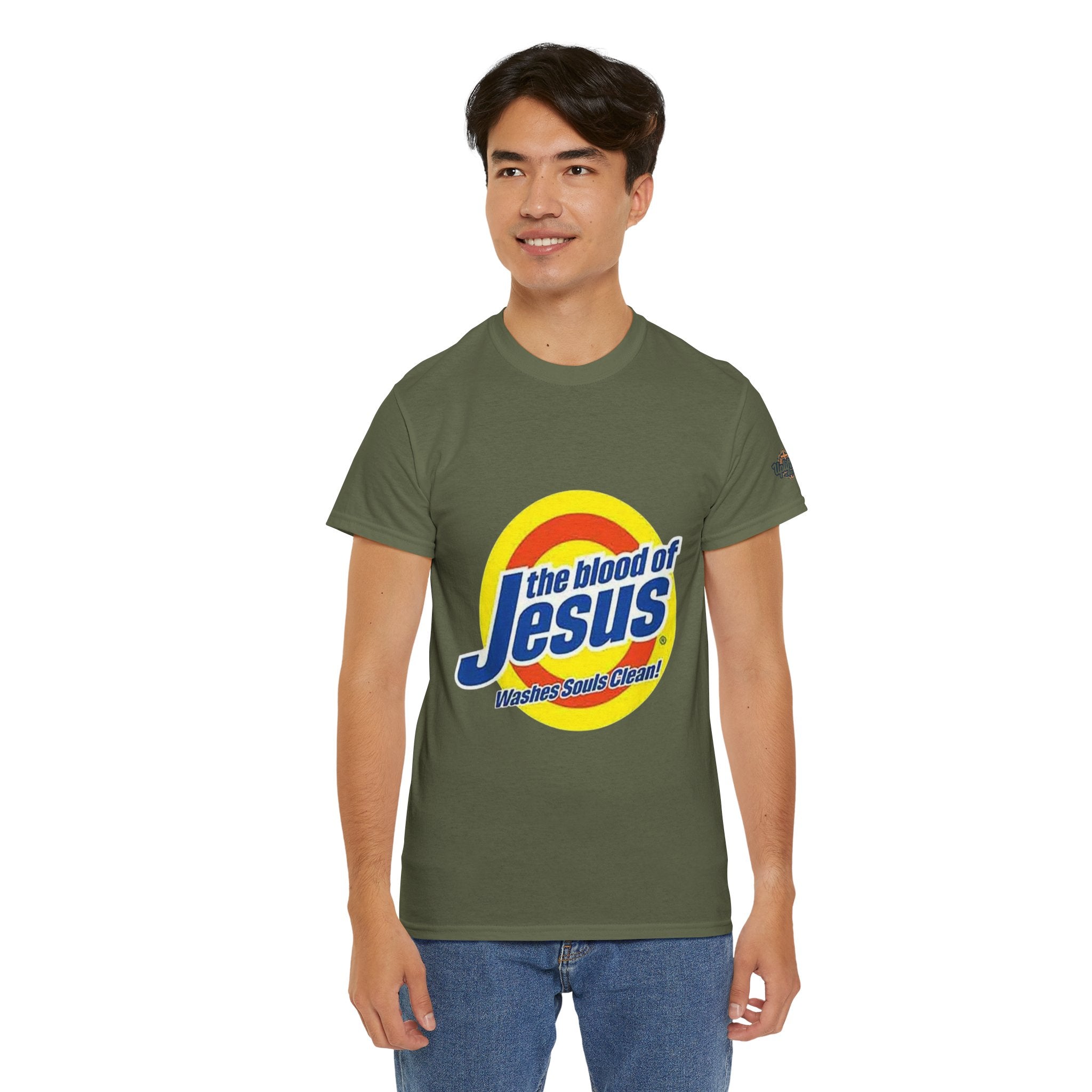 Blood of Jesus Washes Souls Clean T-shirt - Funny Tide Parody - Christian Faith T-shirt Printify