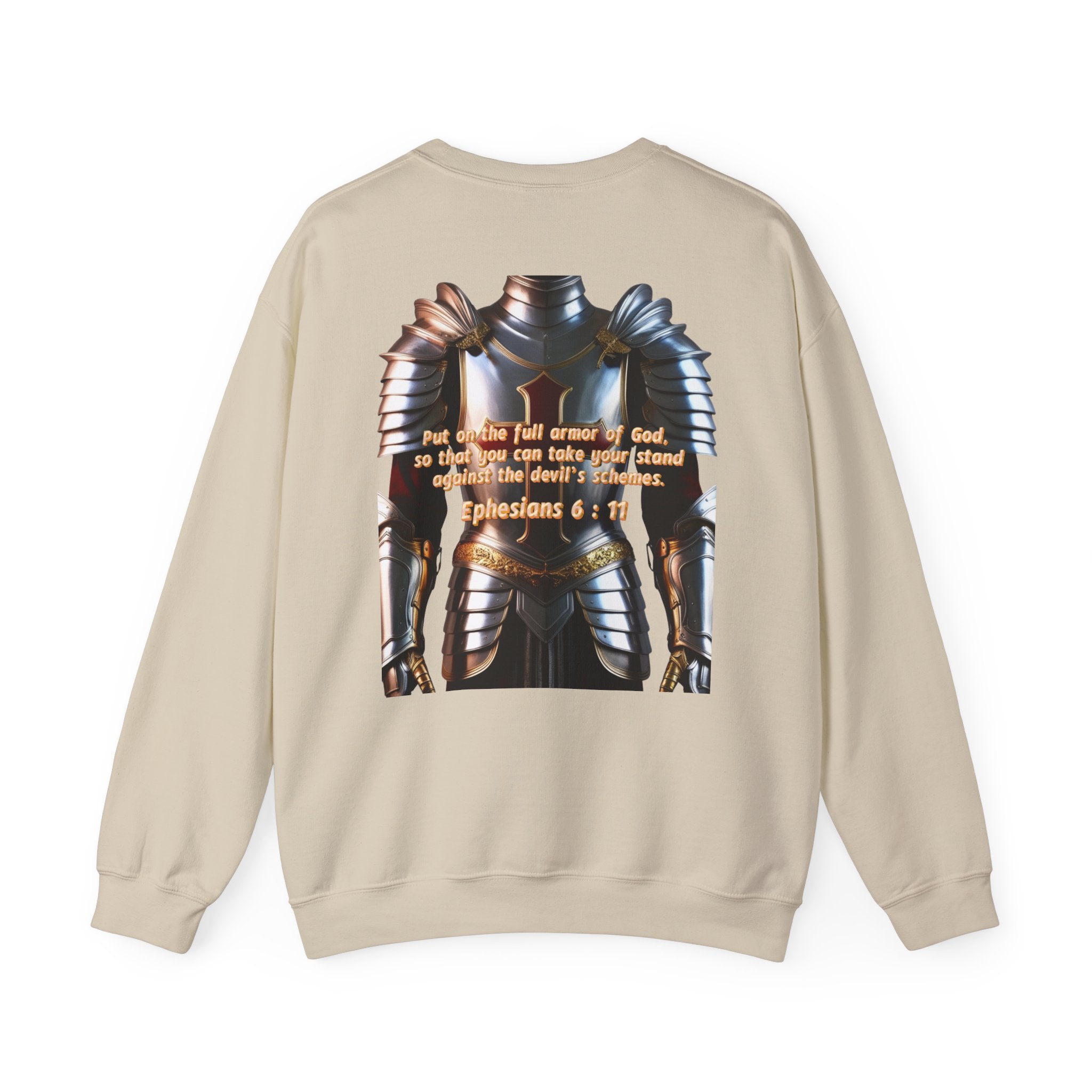 Religious Graphic Armor Of God Design - Unisex Heavy Blend™ Crewneck Sweatshirt Printify