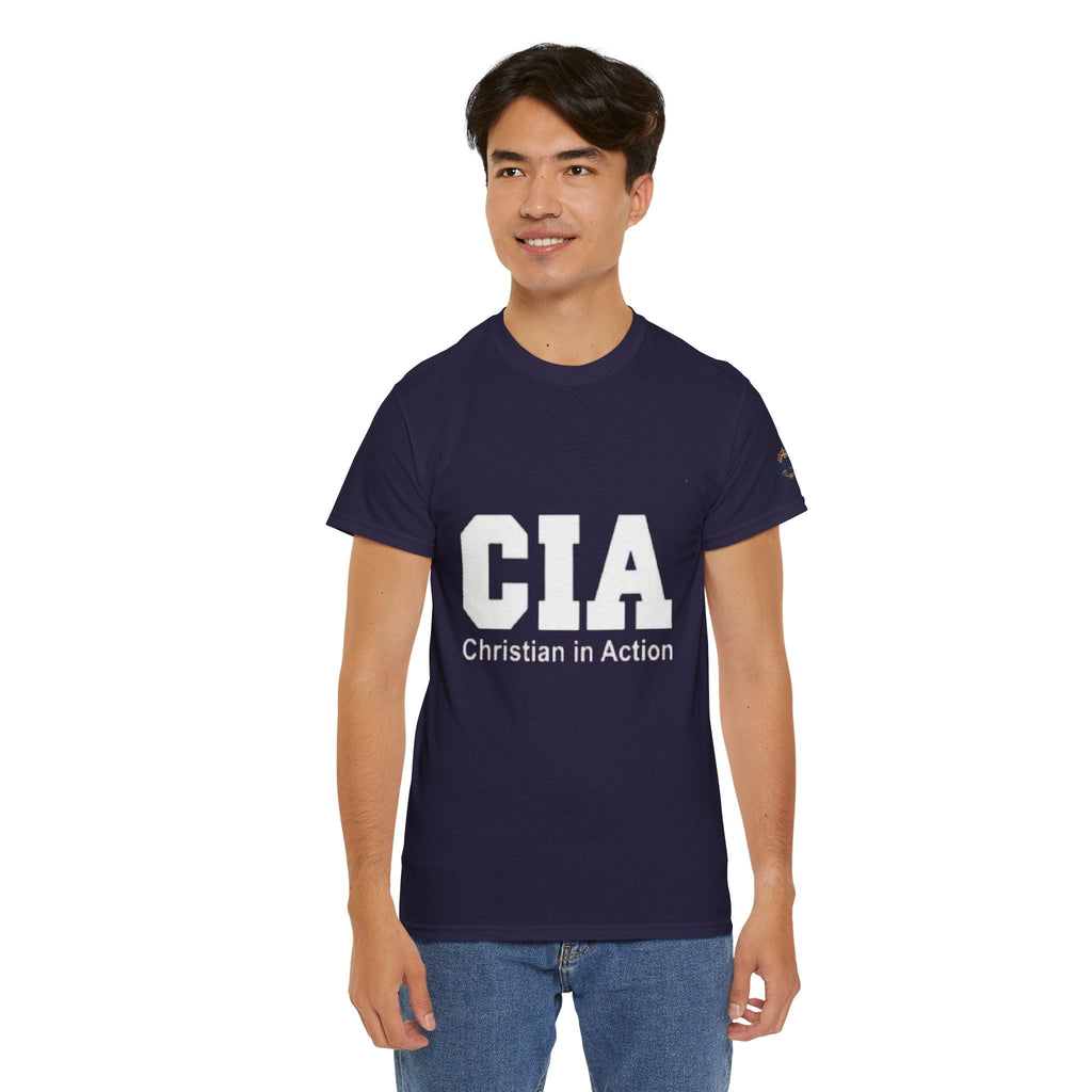 CIA Christian in Action T-shirt - Funny Faith Parody T-shirt - Mission Ready Apparel Printify