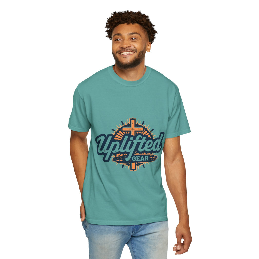 Uplifted Gear Christian T-Shirt – Bold Logo Faith Tee for Inspired Living Printify