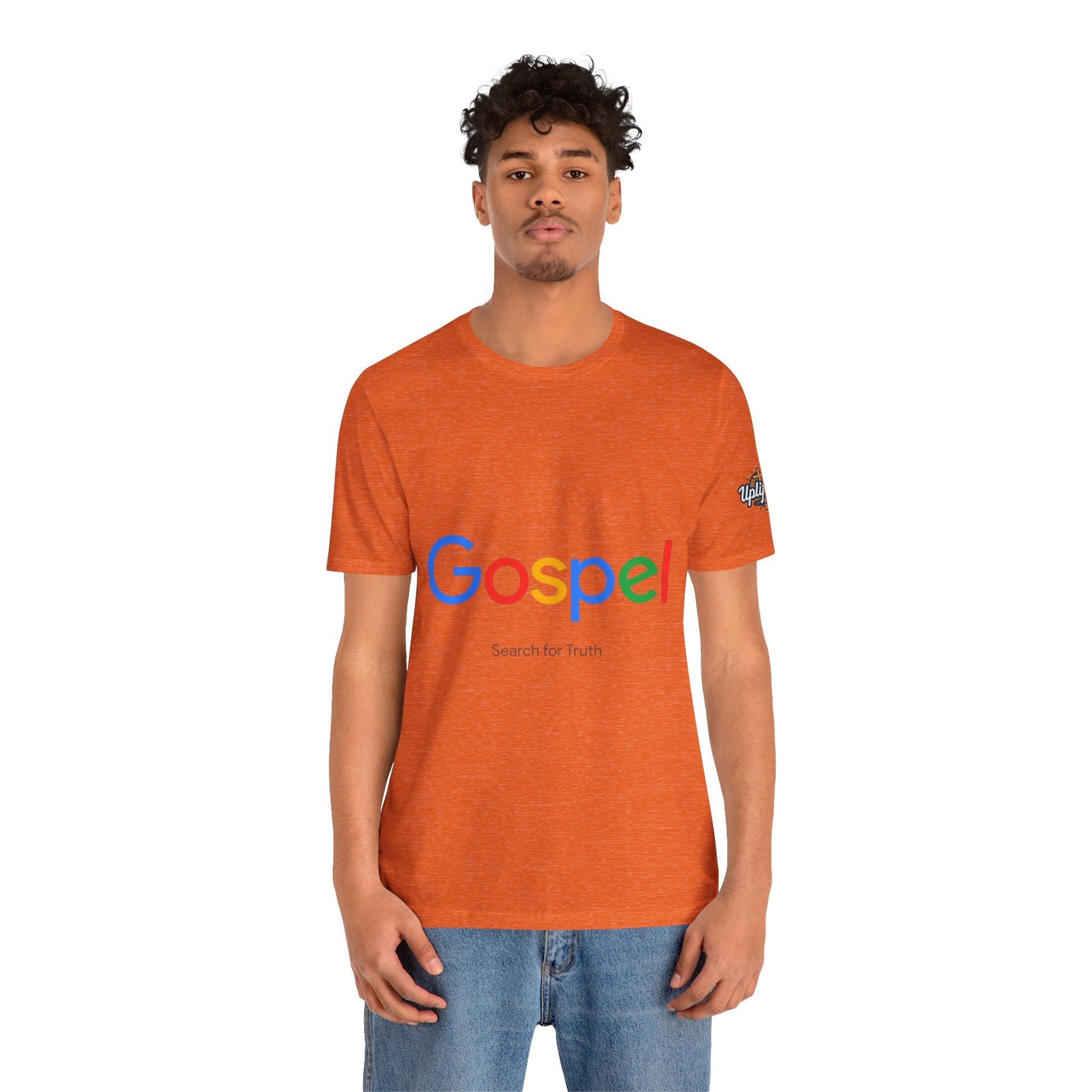 Gospel Graphic Tee — "Gospel" Colorful Logo Christian T-Shirt Printify