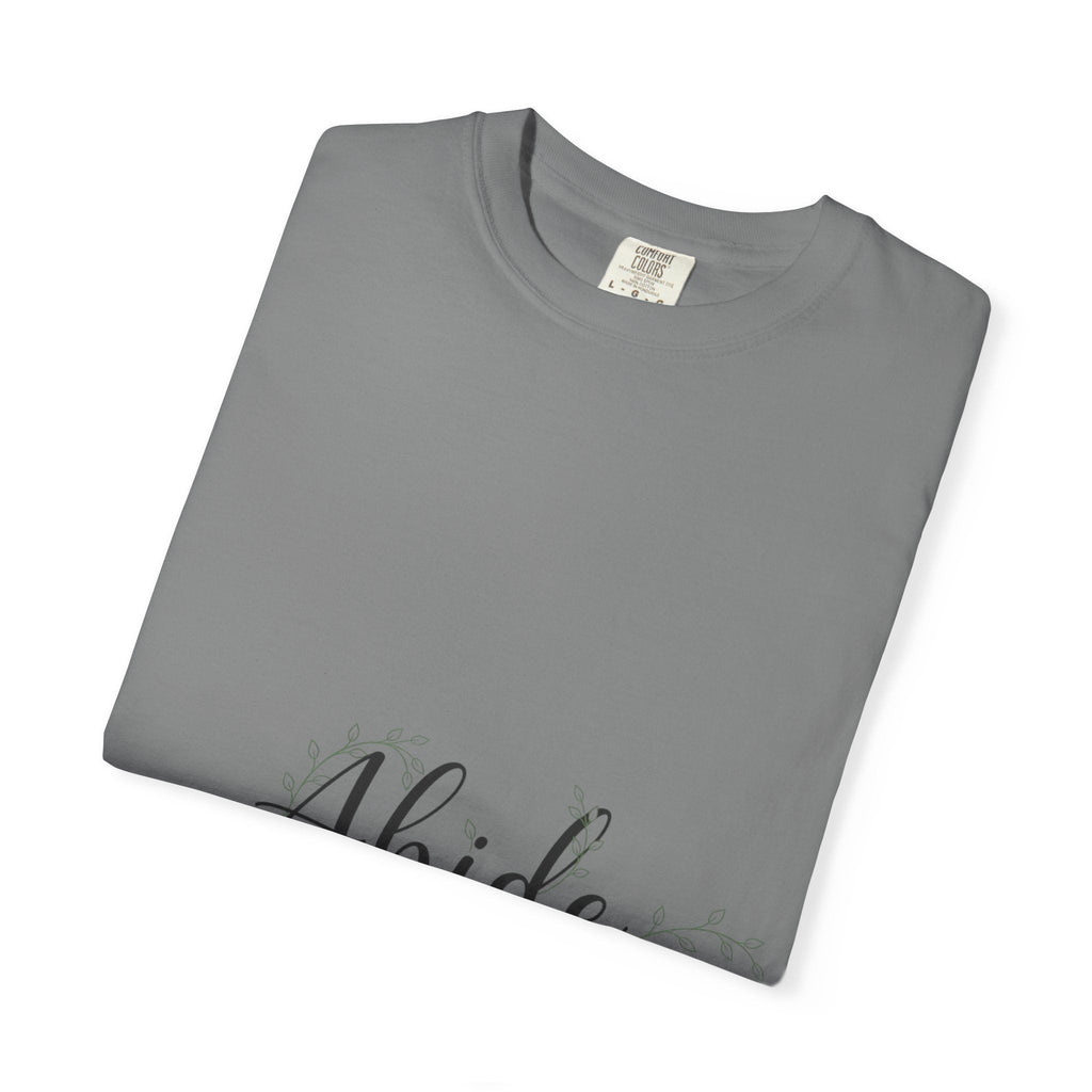 Abide in the Lord T-Shirt – Vine Design Christian Tee for Faithful Hearts Printify