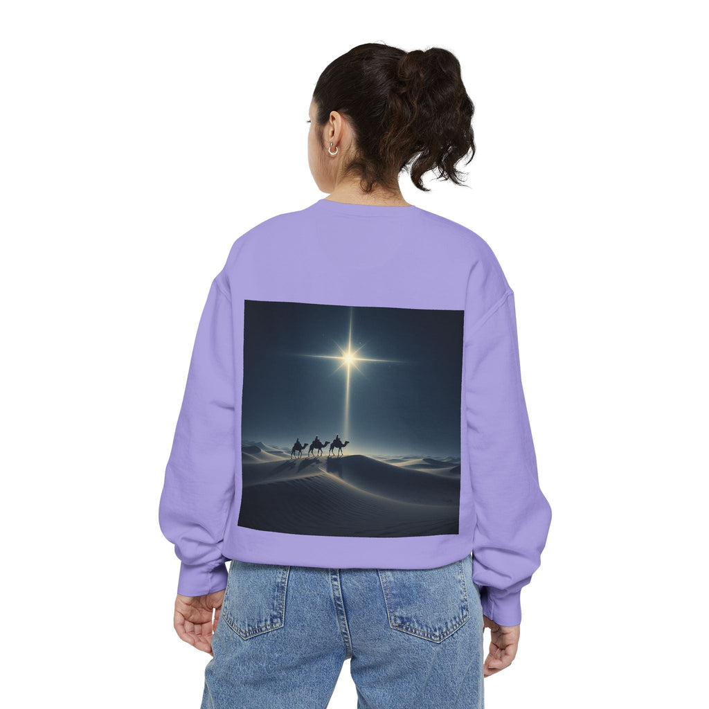 3 Wise Men Sweatshirt – Magi Camels Nativity Journey Christian Christmas Sweatshirt for Epiphany Faith & Holy Night Printify