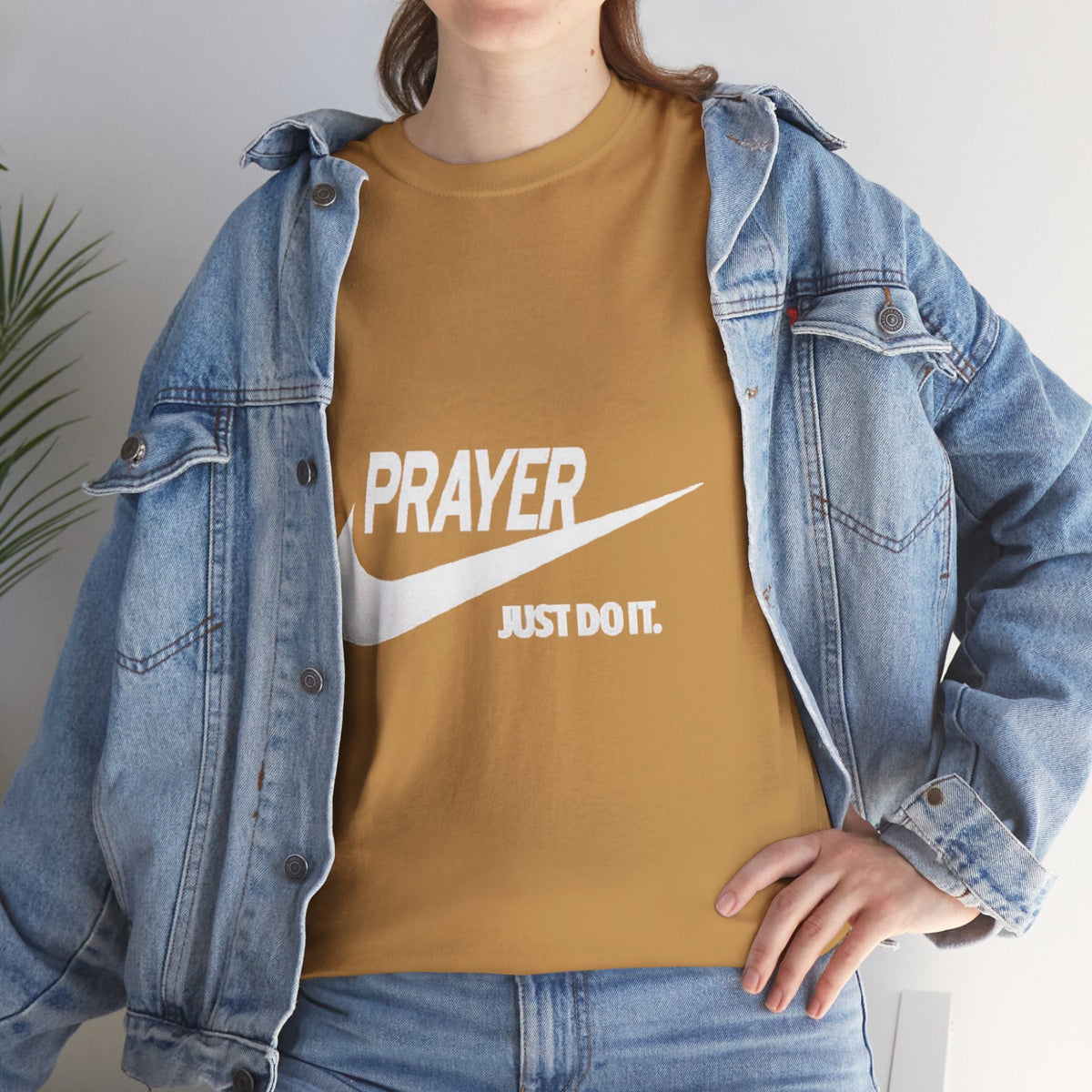 Prayer Just Do It T-shirt - Funny Christian Nike Parody T-shirt - Faith Gear Printify