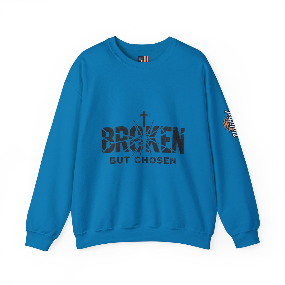 Broken But Chosen Crewneck Sweatshirt Printify