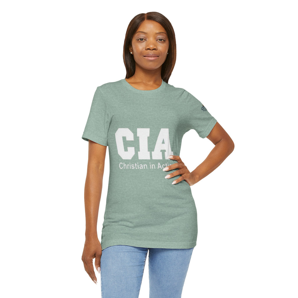CIA Christian in Action T-shirt - Funny Faith Parody T-shirt - Mission Ready Apparel Printify