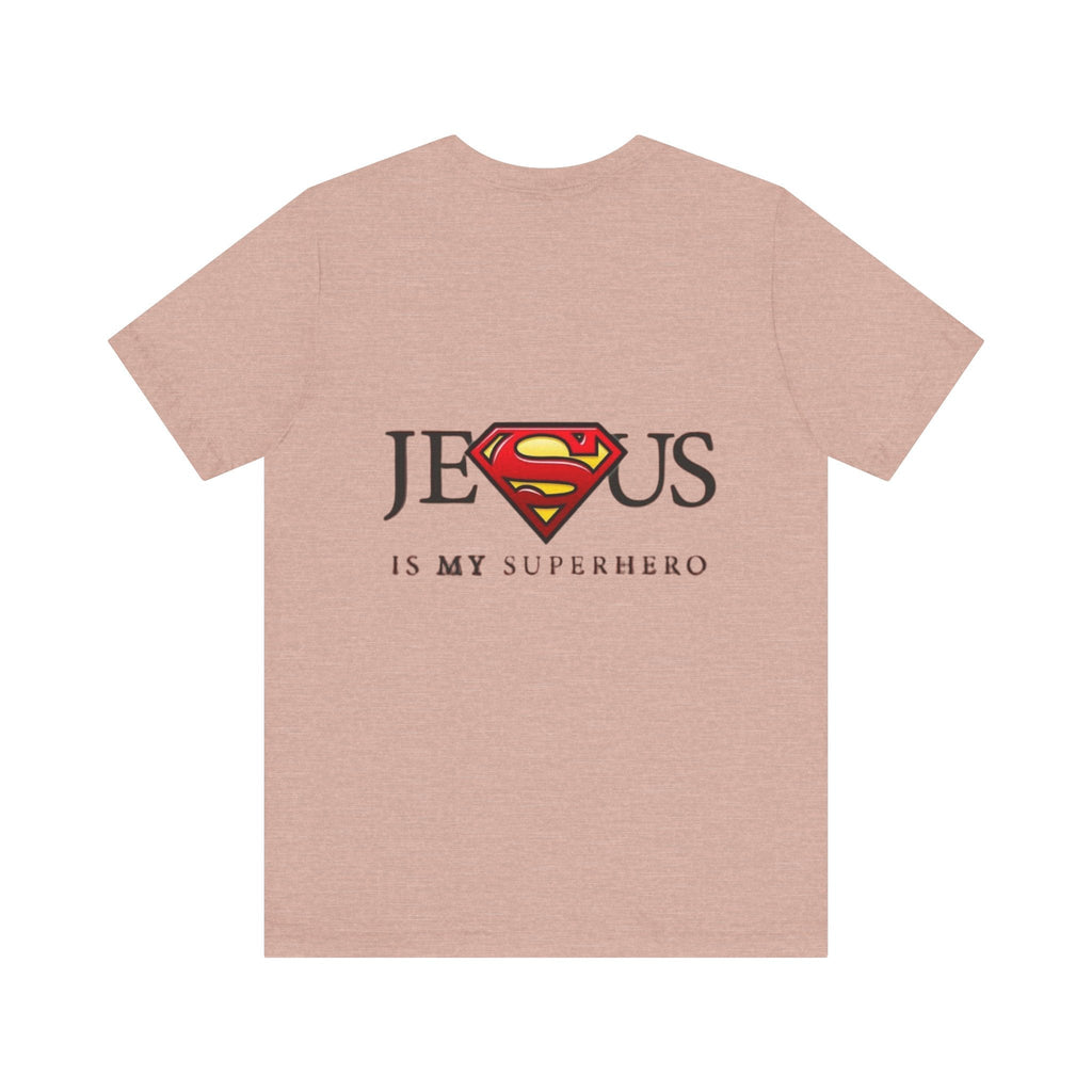 Jesus Is My Superhero T-Shirt — Faith-Based Superman-Inspired Tee Printify