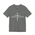 Jesus Saves T-shirt – 3 Nails Crucifix Cross Christian T-shirt for Redemption Faith & Bold Salvation Printify