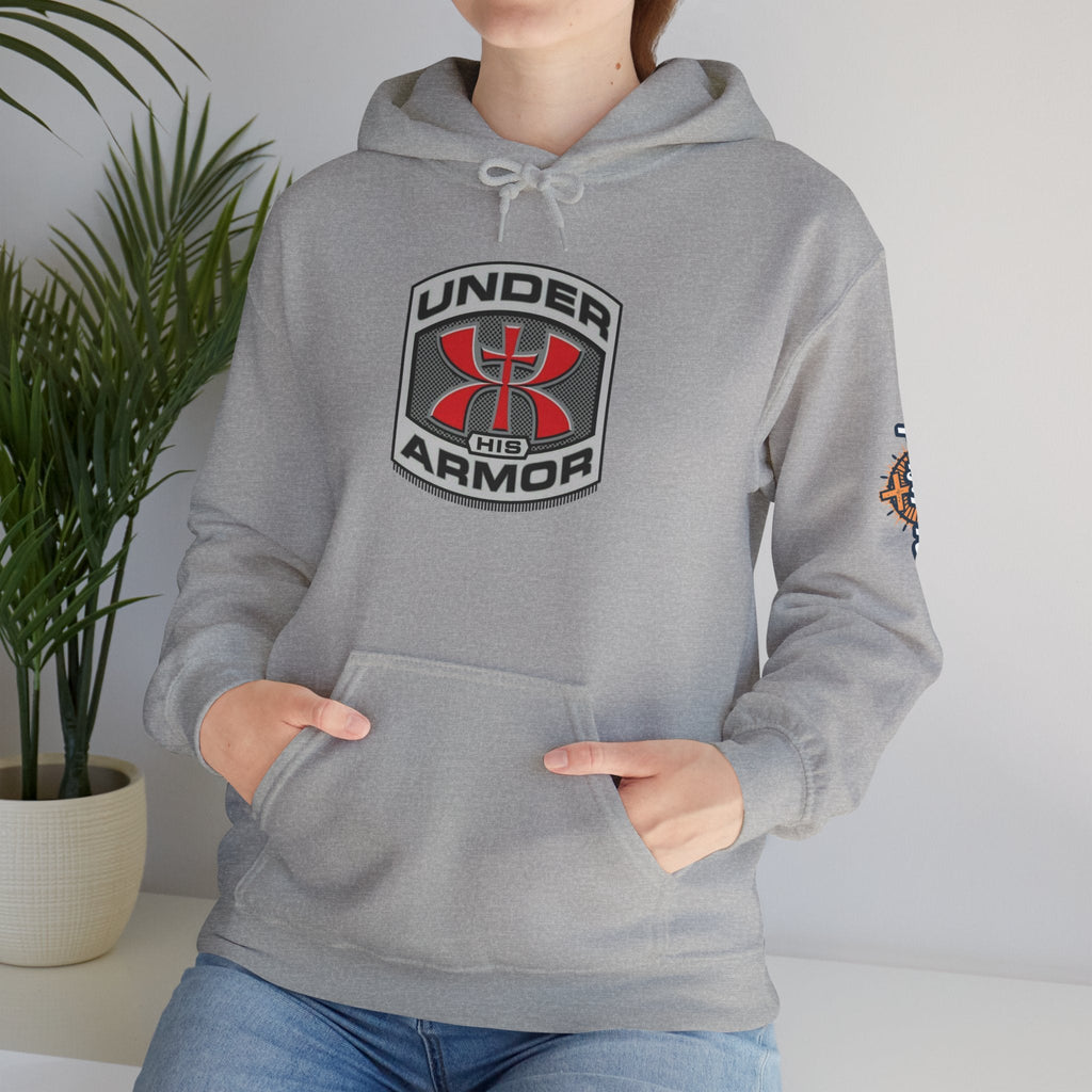 Under Armor Logo Hoodie — Black Athletic Pullover Printify