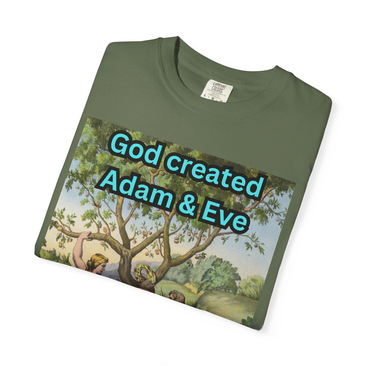 God Created Adam and Eve T-Shirt – Biblical Truth Christian Tee for Bold Faith Printify