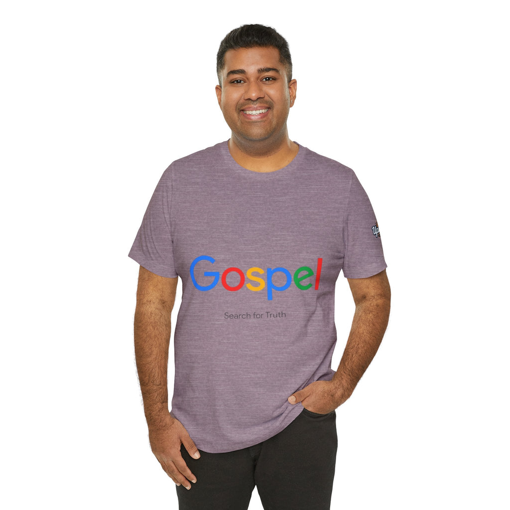 Gospel Graphic Tee — "Gospel" Colorful Logo Christian T-Shirt Printify