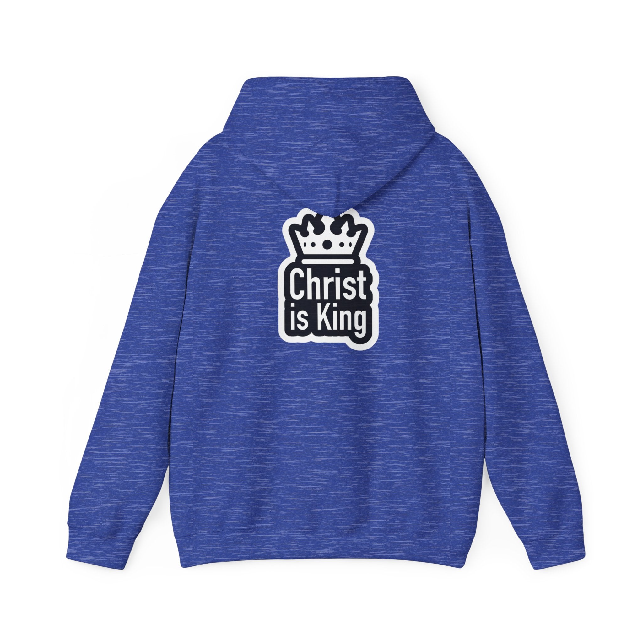 Christ is King Hoodie – Bold Crown & Cross Christian Sweatshirt for Unshakable Faith Printify