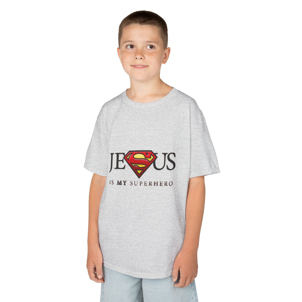 Jesus Is My Superhero T-Shirt — Faith-Based Superman-Inspired Tee Printify