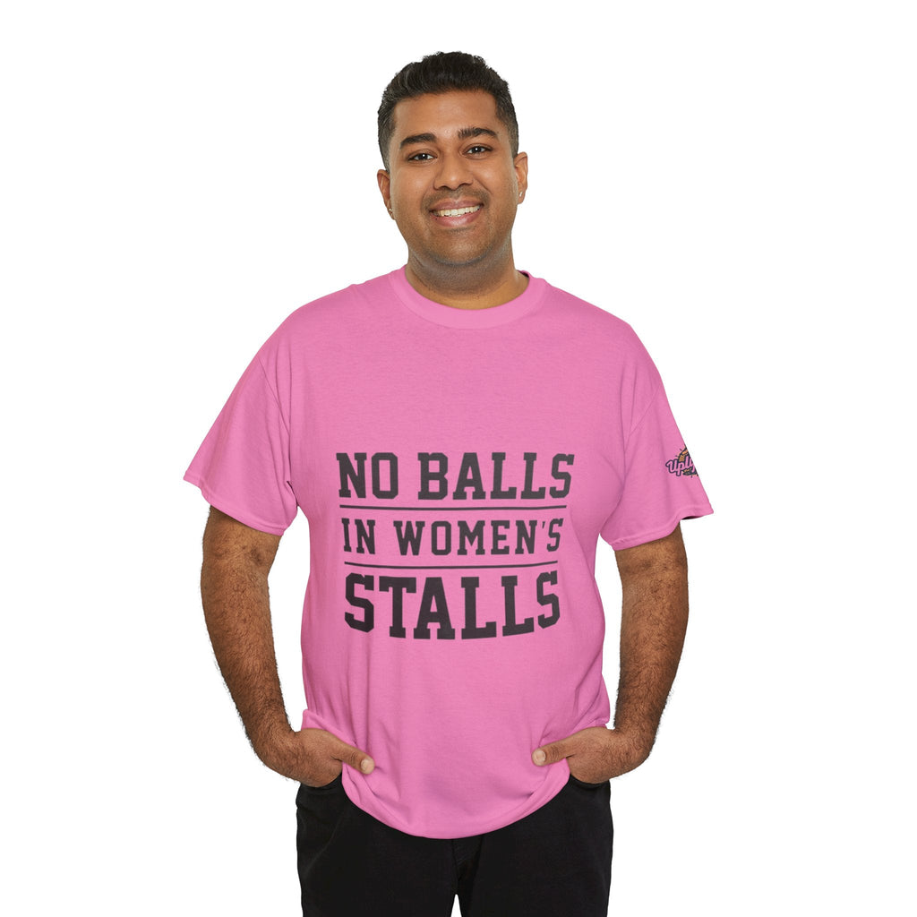 No Balls in Women's Stalls Retro Protest T-Shirt Printify