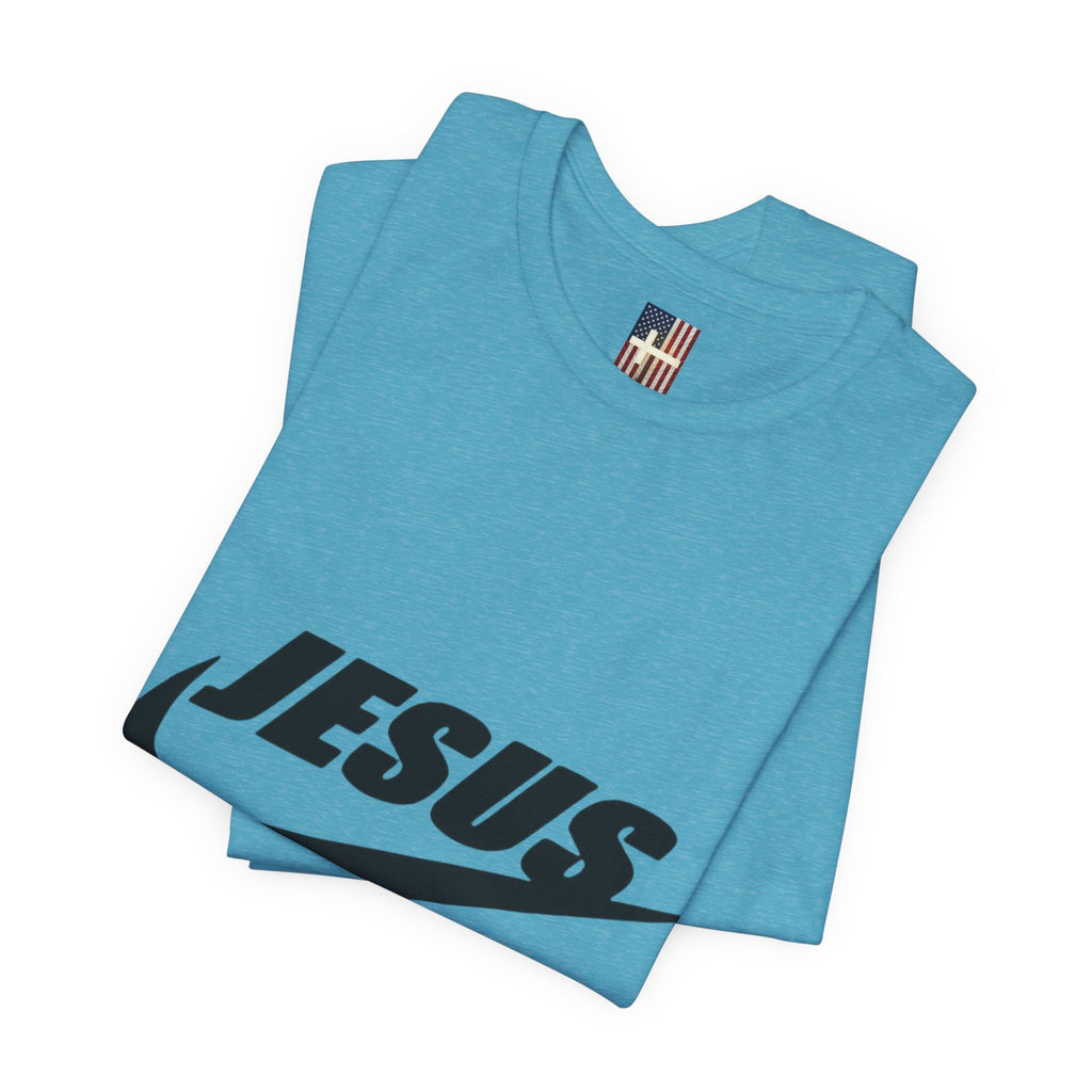 Jesus Did It T-shirt - Funny Christian Parody T-shirt - Faith & Victory Apparel Printify
