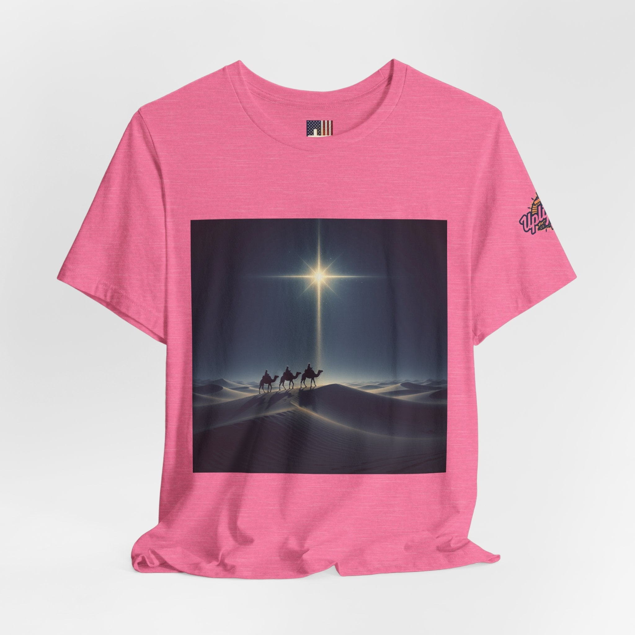 3 Wise Men T-shirt – Magi Camels Nativity Journey Christian Christmas T-shirt for Epiphany Faith & Holy Night Printify