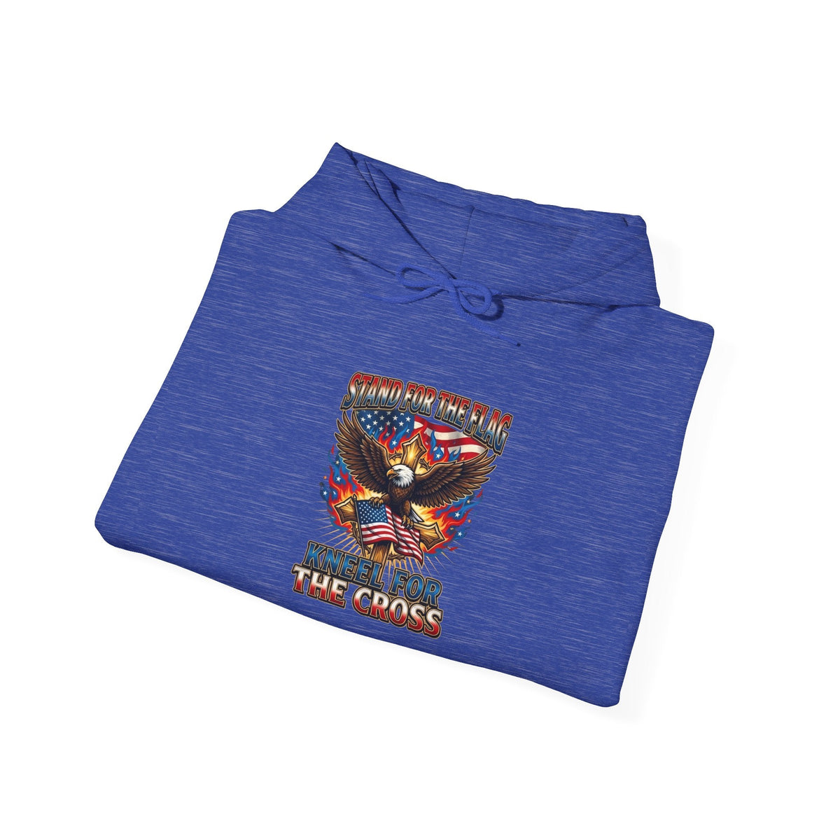 Stand for the Flag Kneel for the Cross Hoodie | Patriotic Eagle Hoodie Printify