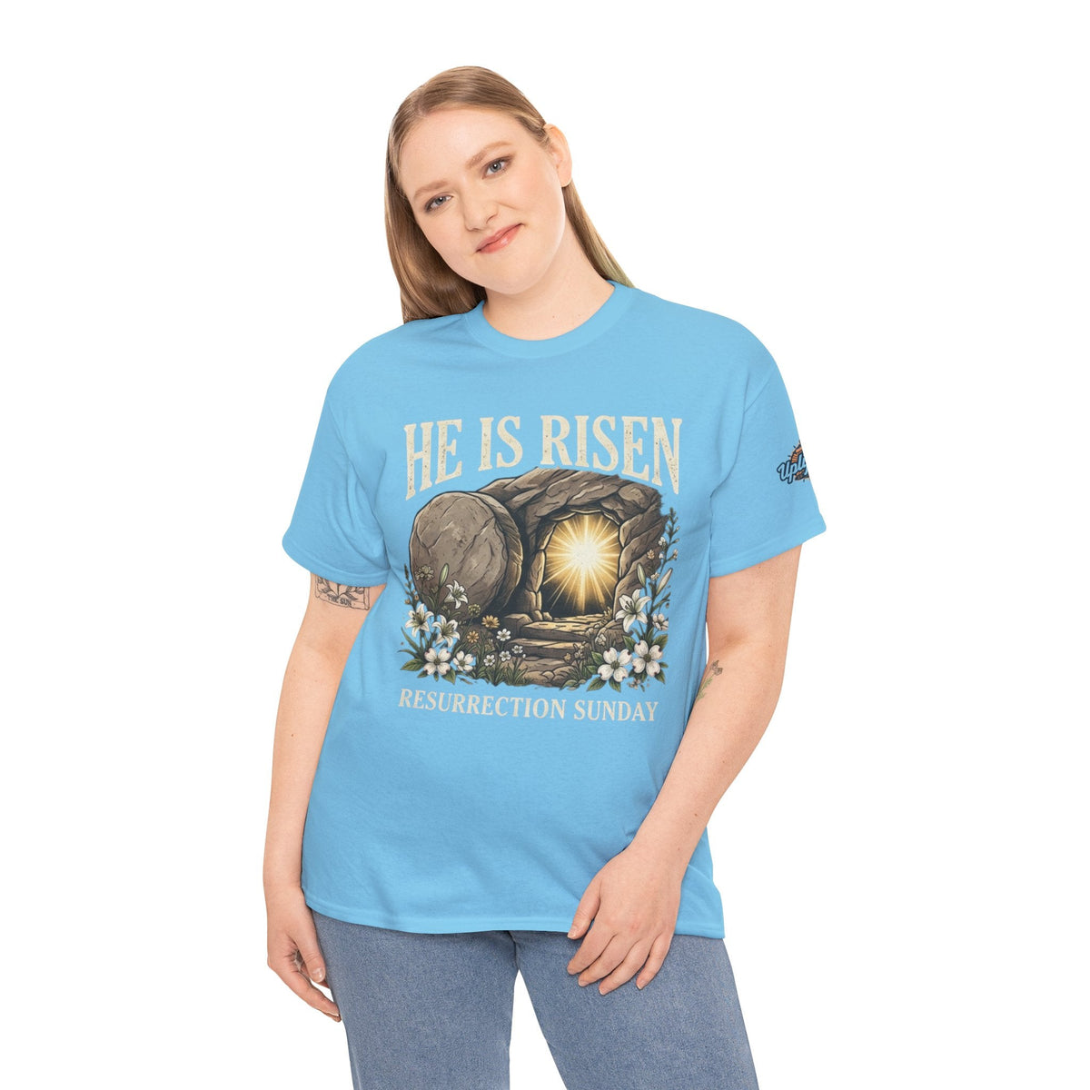 He Is Risen T-Shirt — Jesus Christ Resurrection Easter Tee Printify