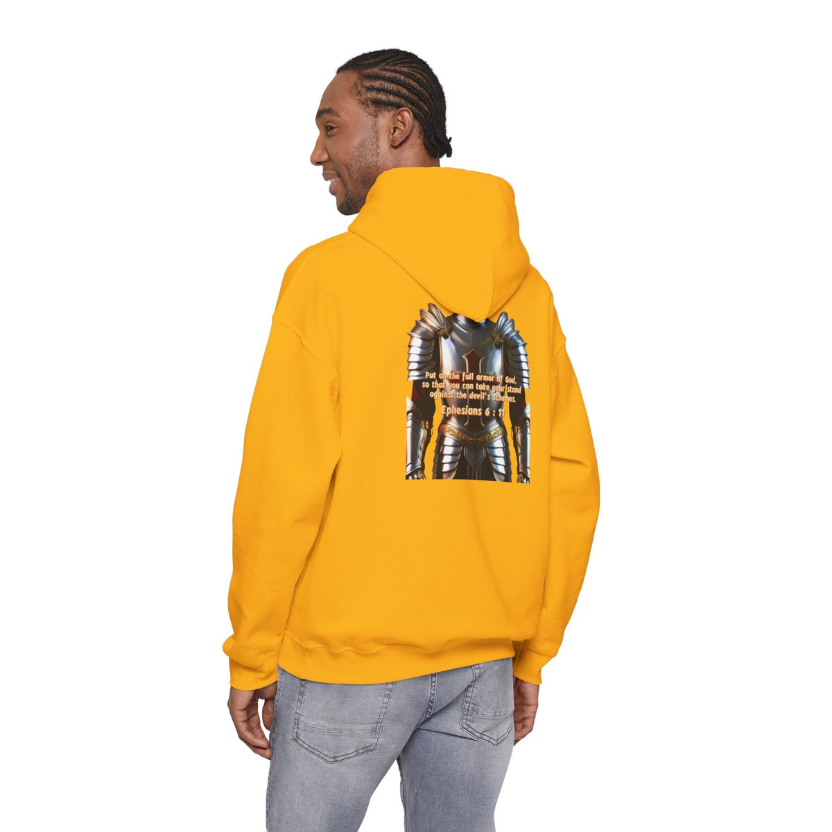 Religious Graphic Armor Of God Design - Unisex Heavy Blend™ Hooded Sweatshirt Printify