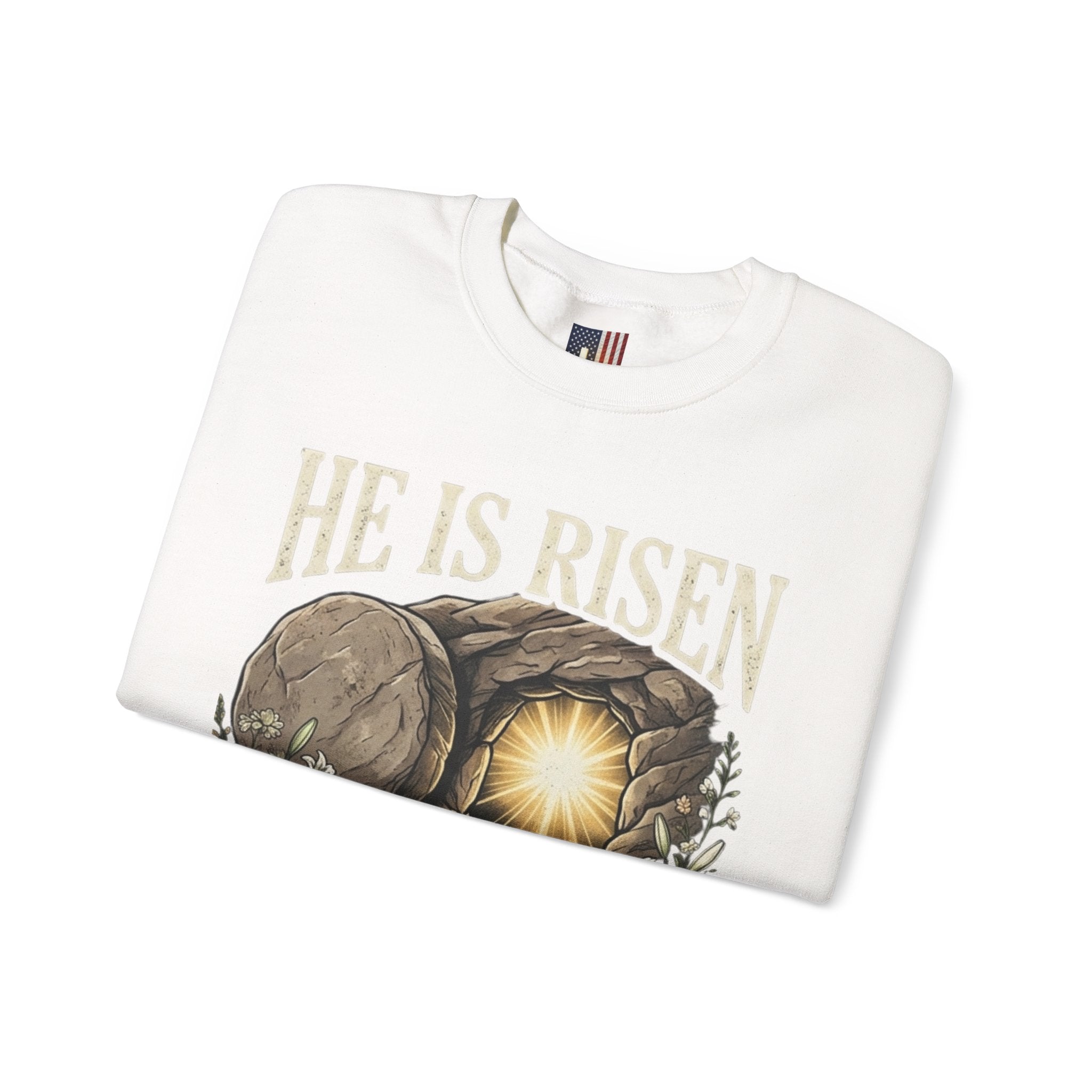 He Is Risen Sweatshirt — Jesus Christ Resurrection Easter Sweatshirt Printify