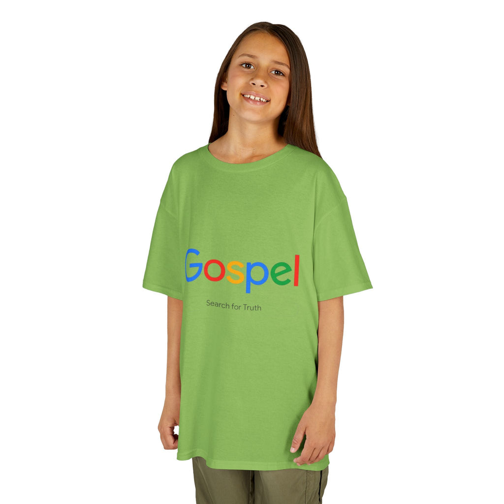 Kids Tee — "Gospel" Colorful Search-Style Logo Printify