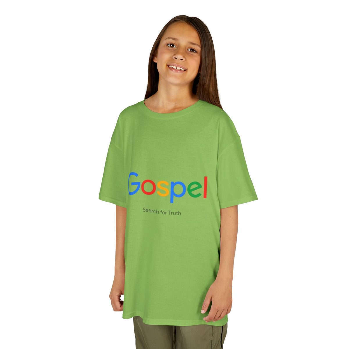 Kids Tee — "Gospel" Colorful Search-Style Logo Printify