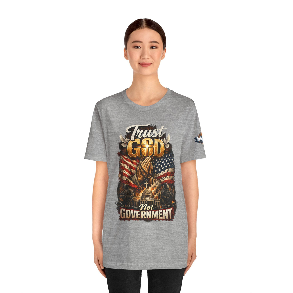 Trust God Not Government T-Shirt — Vintage Patriotic Christian Tee Printify