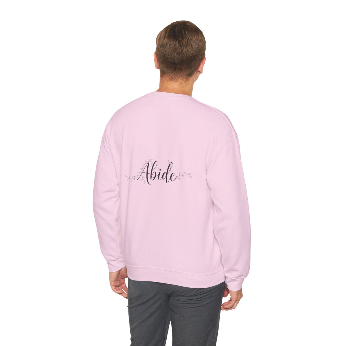 Abide Sweatshirt – Vine Wrapped John 15:5 Christian Sweatshirt for Cozy Devotion Printify