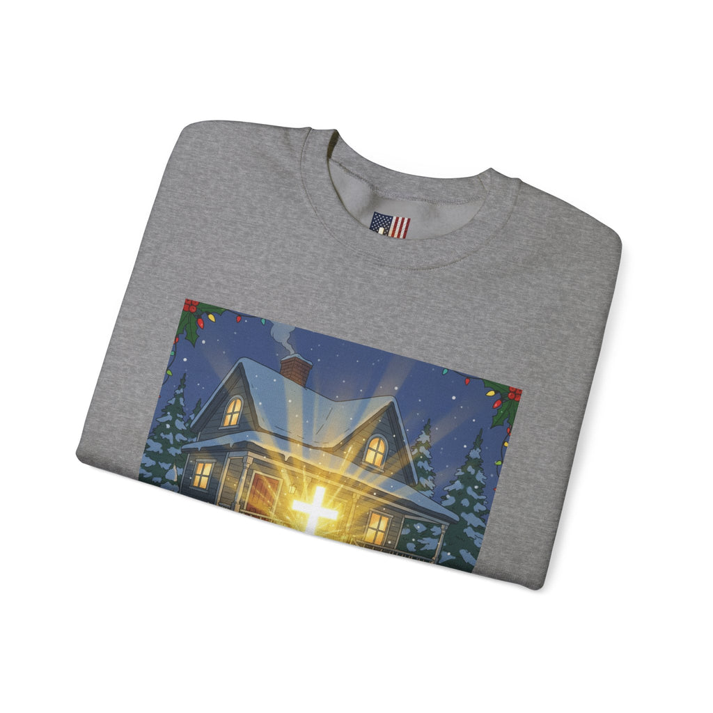 A Major Award This Christmas Sweatshirt – Fragile Leg Lamp Parody Cross Unboxing Christian Sweatshirt for Hilarious Faith & Holiday Glow Printify