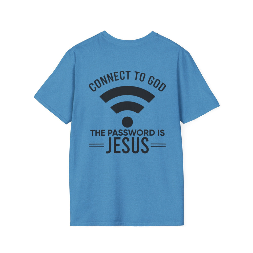 Connect to God T-shirt - WIFI Password is Jesus - Funny Christian Faith T-shirt Printify