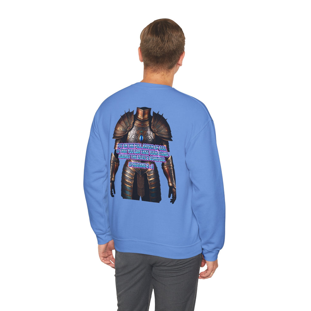 Religious Graphic Armor Of God Design - Unisex Heavy Blend™ Crewneck Sweatshirt Printify
