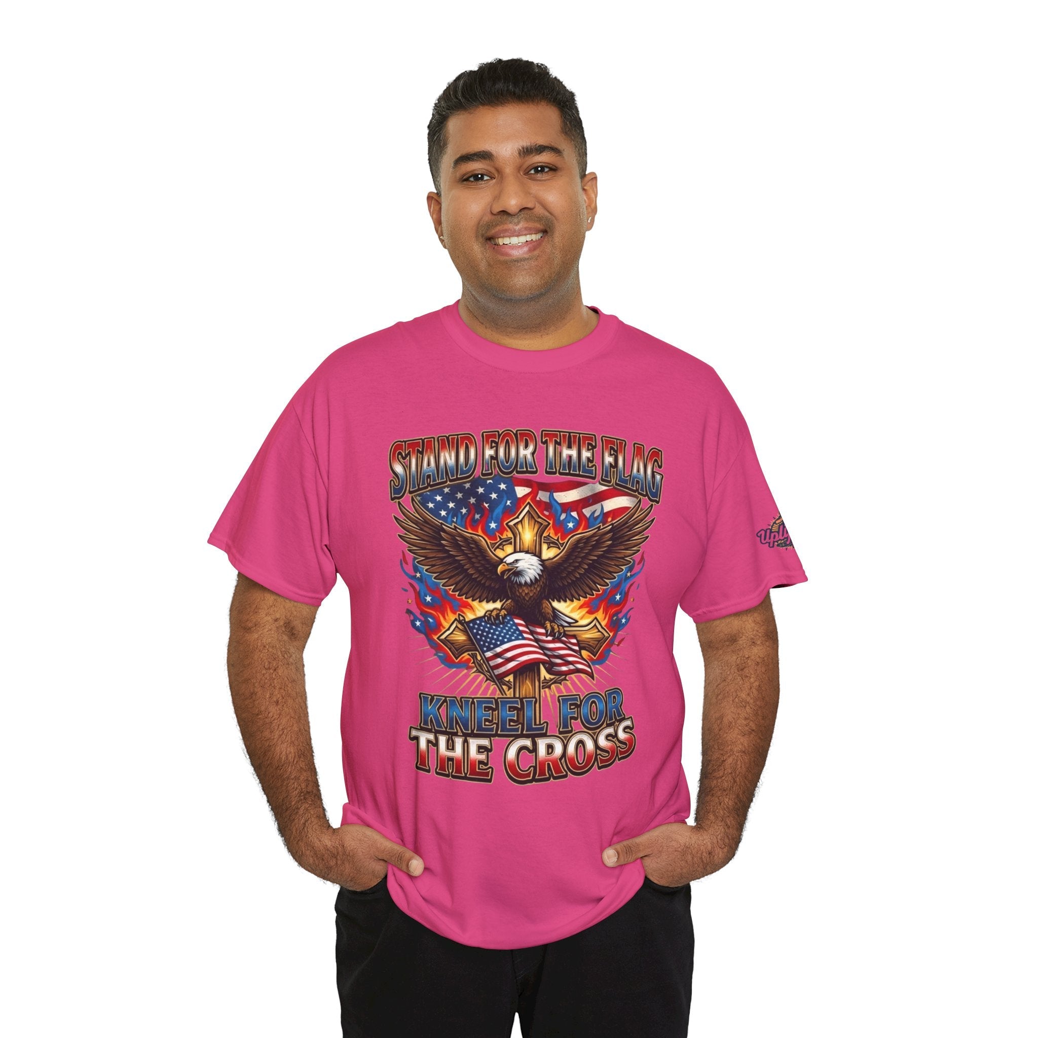 Stand for the Flag Kneel for the Cross T-shirt | Patriotic Eagle T-shirt Printify