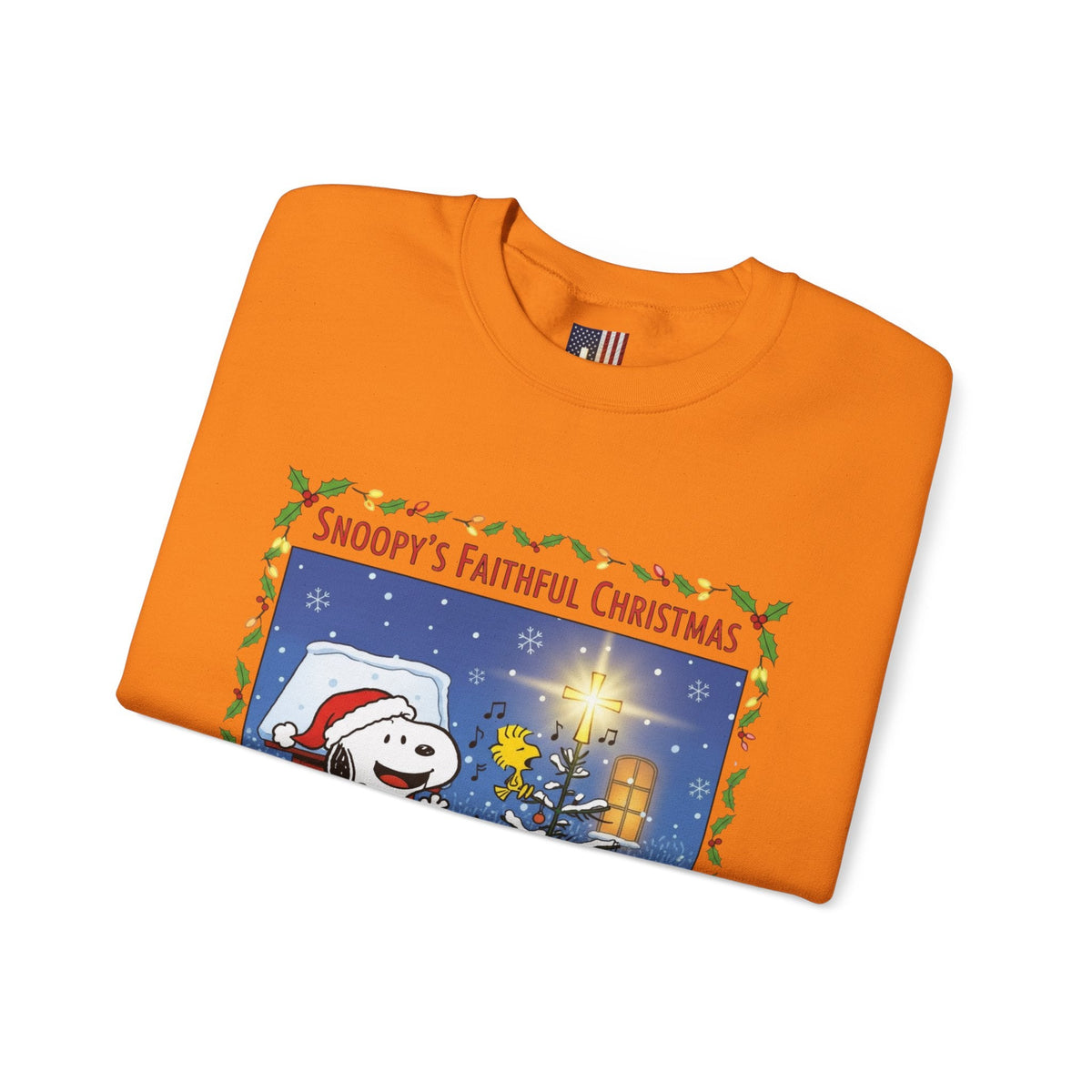🎄 Faithful Christmas Friends – Christian Holiday Sweatshirt | Festive Tree & Cartoon Duo | Heartwarming Christmas Tee by Uplifted Gear Printify