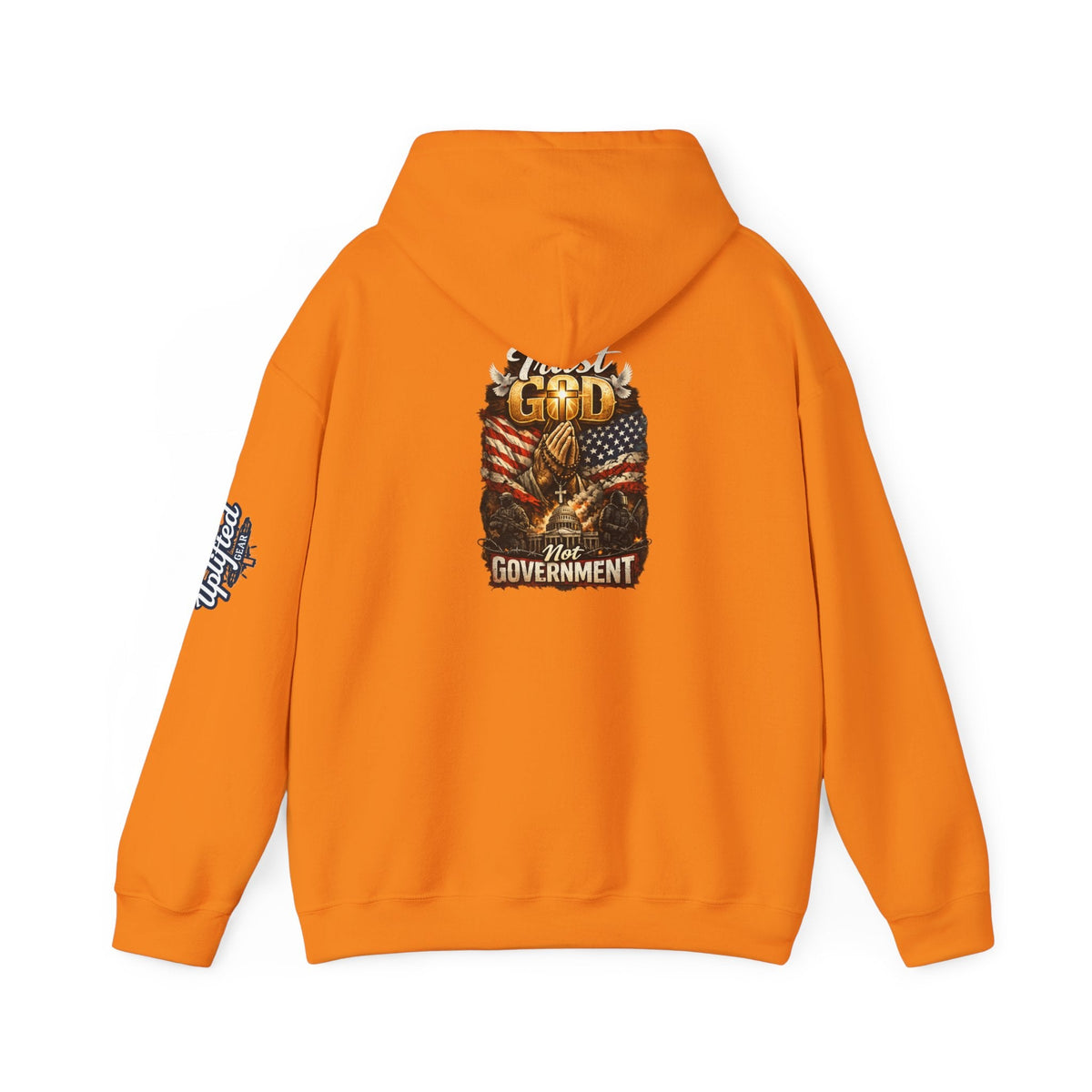 Trust God Not Government Hoodie — Vintage Patriotic Christian Hoodie Printify