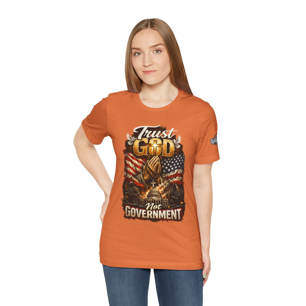 Trust God Not Government T-Shirt — Vintage Patriotic Christian Tee Printify