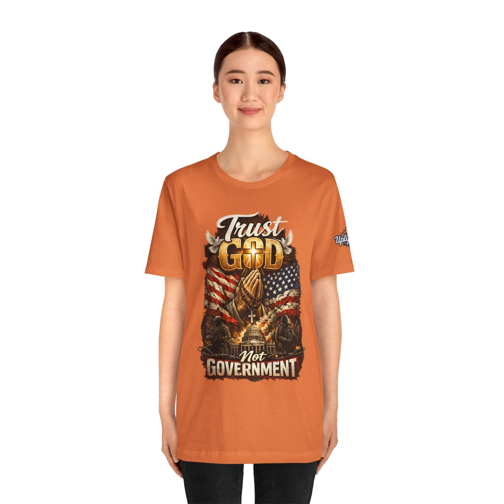 Trust God Not Government T-Shirt — Vintage Patriotic Christian Tee Printify