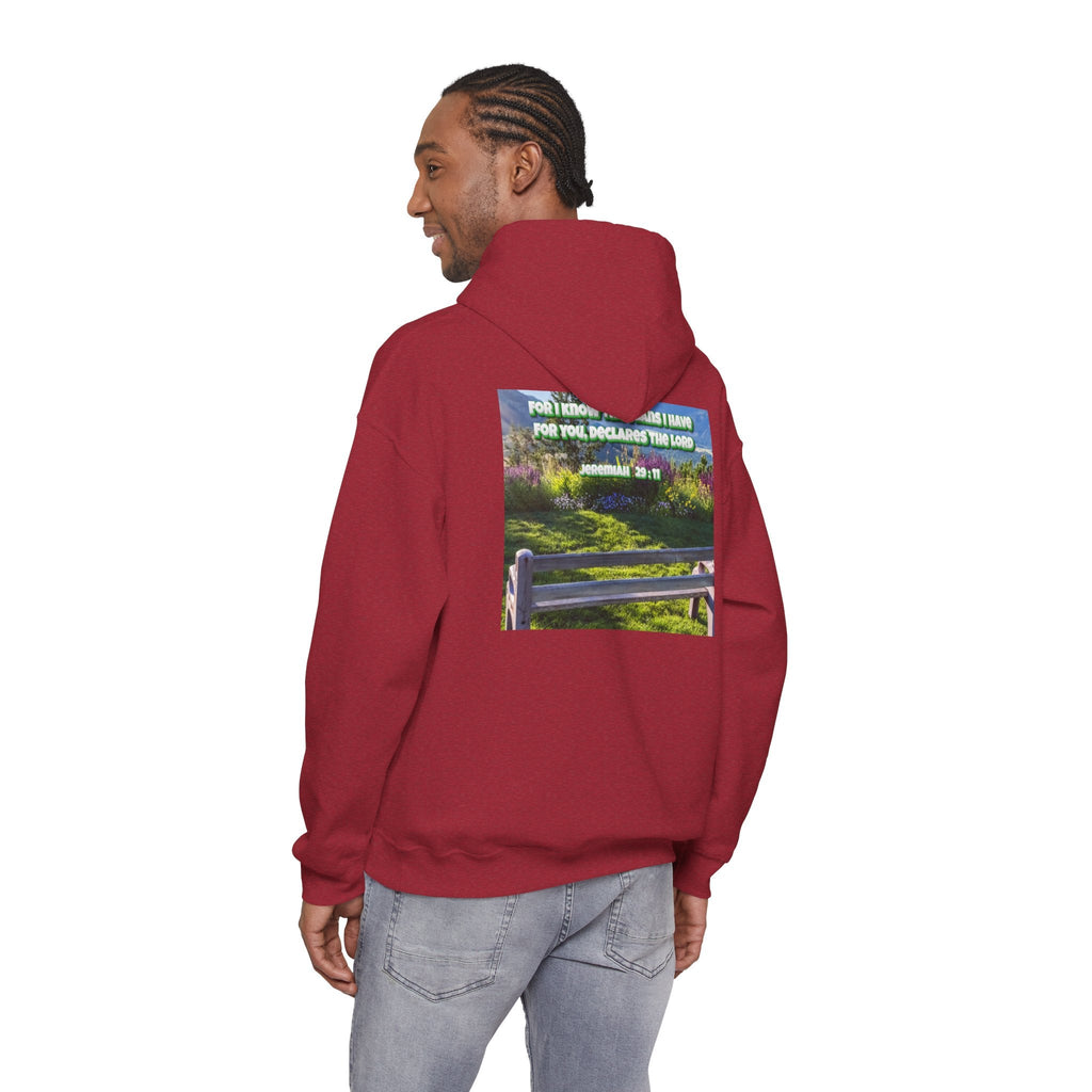 Bible Verse Unisex Heavy Blend™ Hooded Sweatshirt - Jeremiah 29 : 11 Printify
