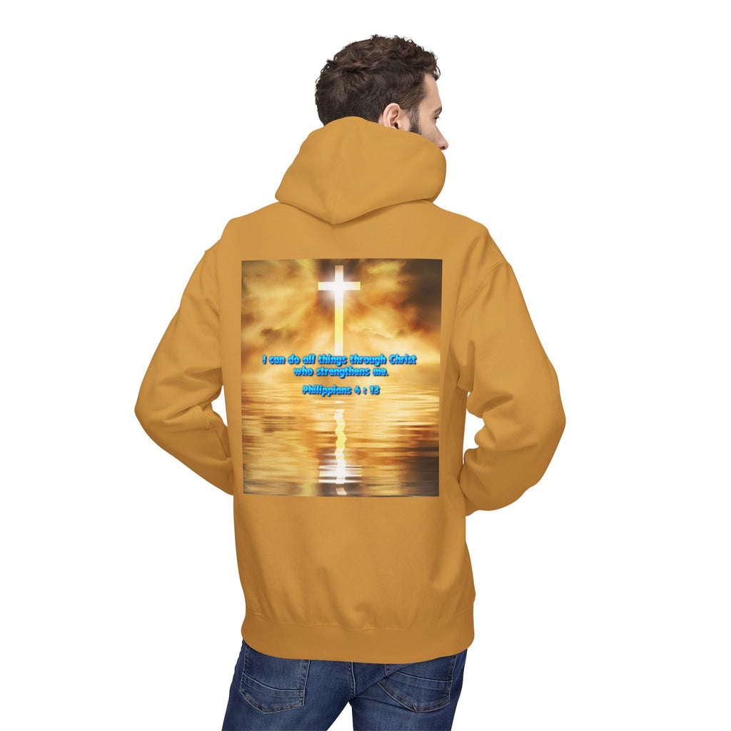 Hoodie - Philippians 4 : 13 Bible Verse Religious Design Printify