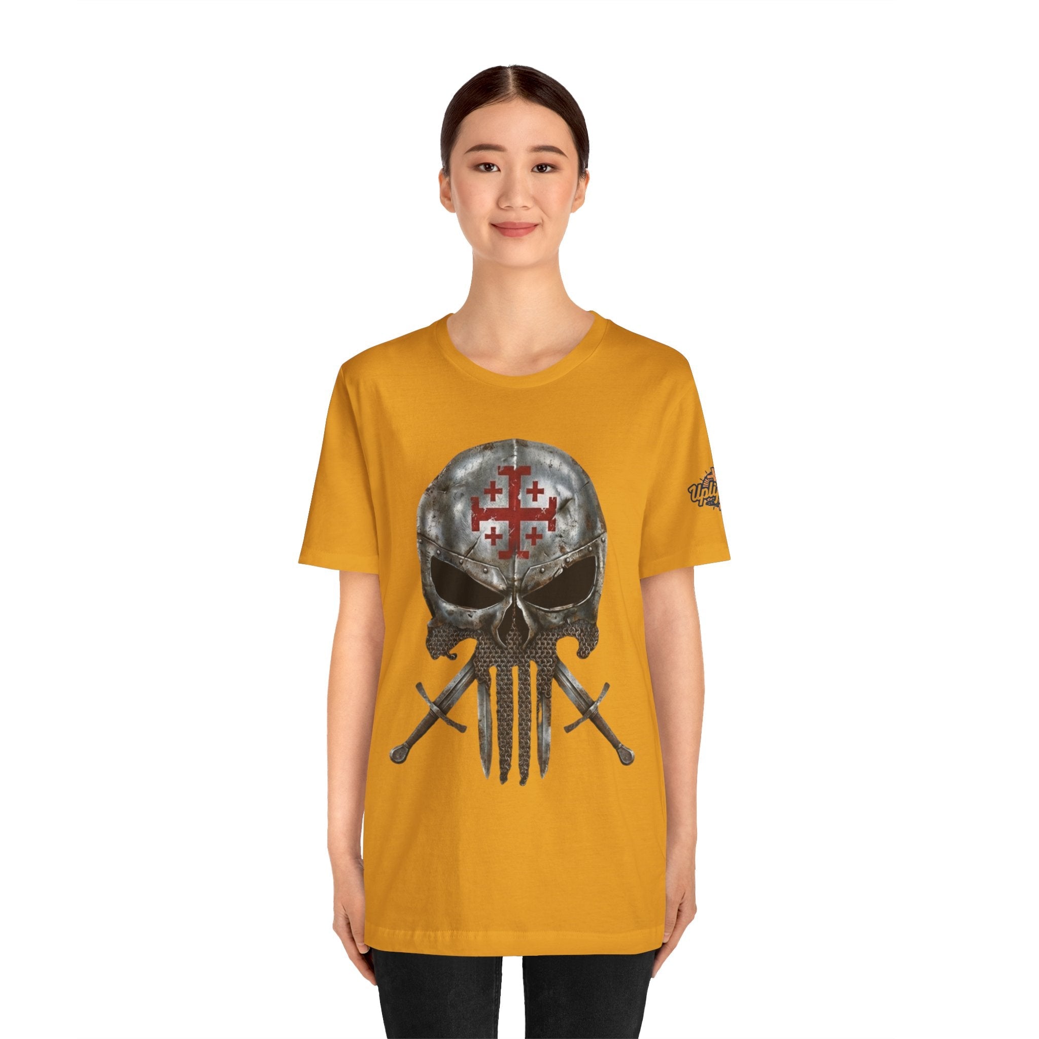 Crusader Knight Christian Skull T-shirt - Warrior Armor of God T-shirt Printify