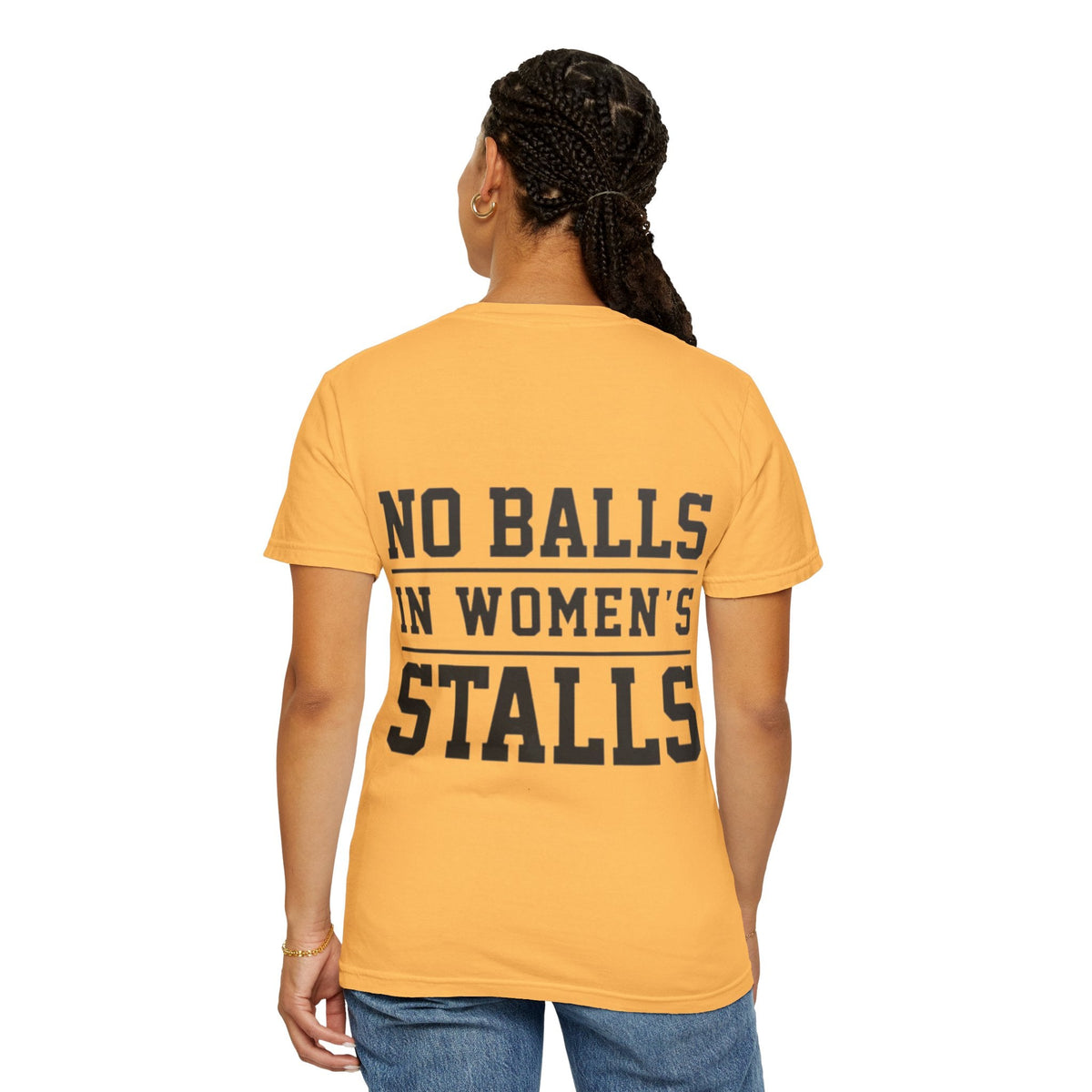 No Balls in Women’s Stalls Graphic Tee — Uplifted Sports Vibe T-Shirt Printify