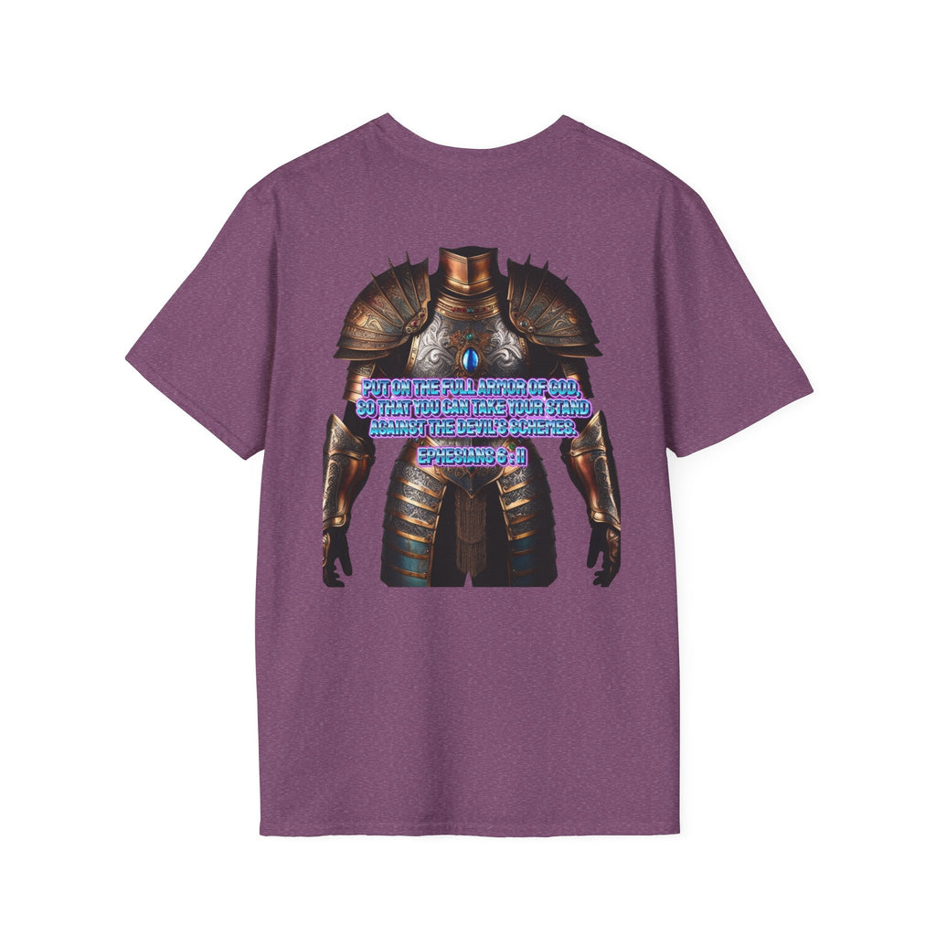 Religious Graphic Tee with Armor Of God Design - Unisex Softstyle T-Shirt Printify